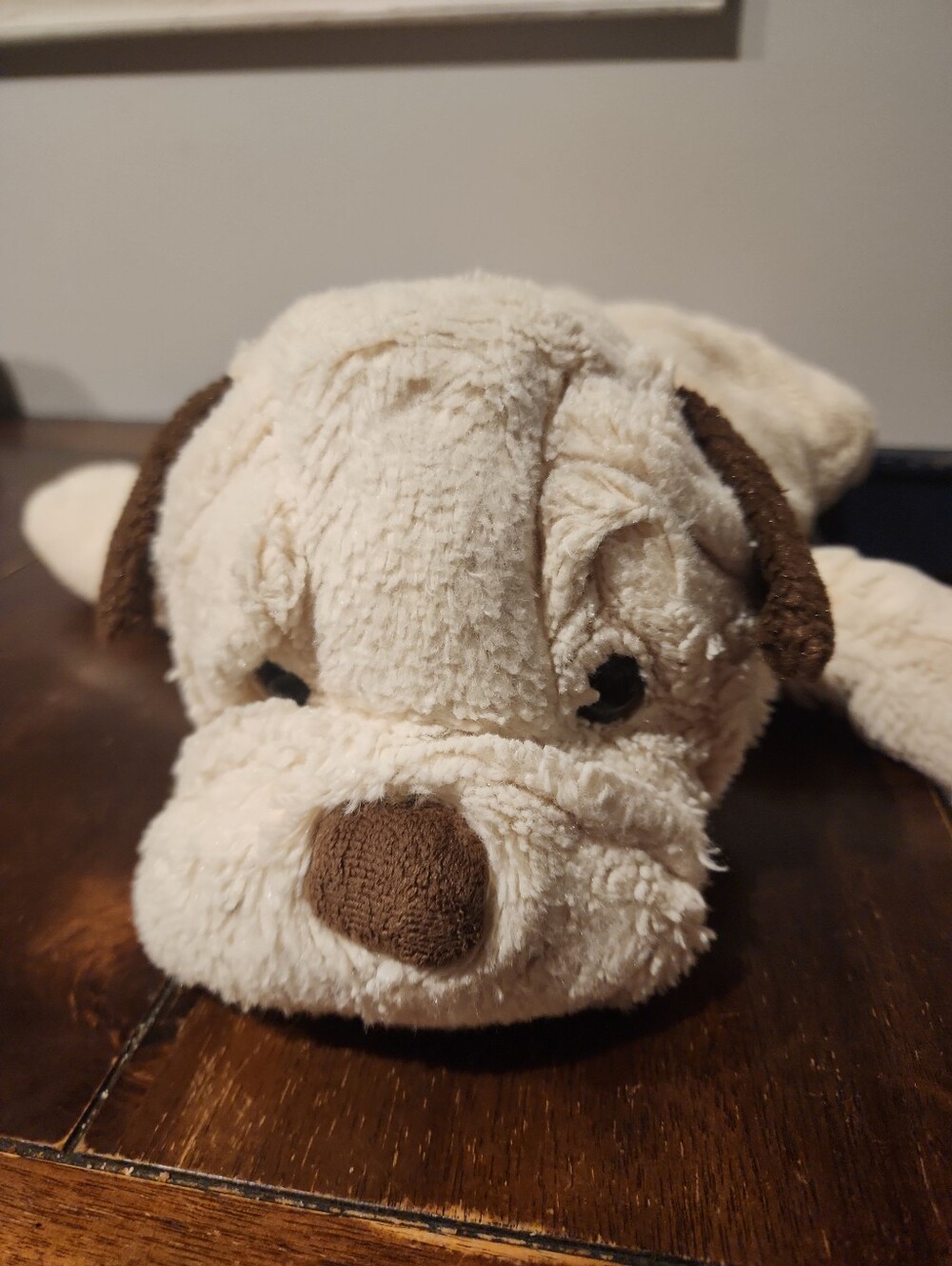 Hugfun Plush Dog Puppy Bulldog Pillow Hug Fun Big Lots 24" Laying